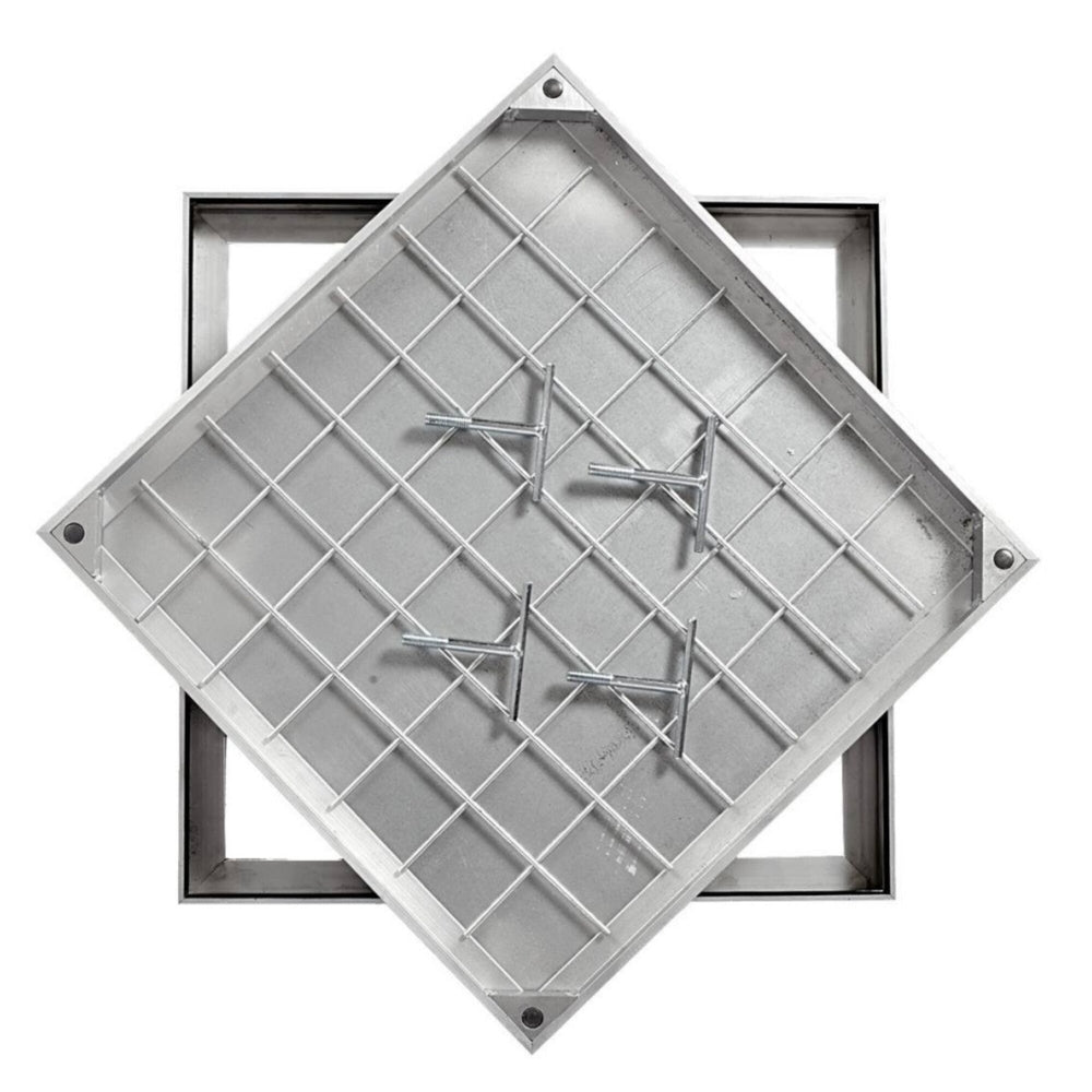 Triple Sealed Aluminium Recessed Manhole Cover 60mm Multiple Sizes