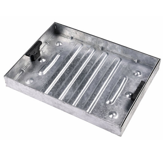 600 x 450mm Block Paving Recessed Manhole Cover 10 Tonne Galvanised Steel