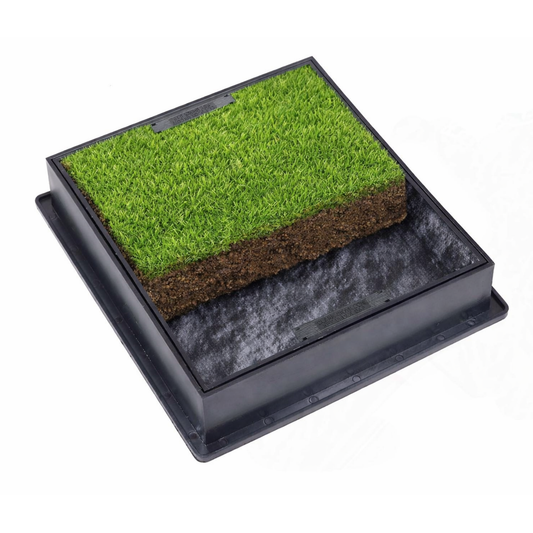 220–300mm Square to Round Grass & Gravel Recessed Manhole Cover 3.5 Tonne
