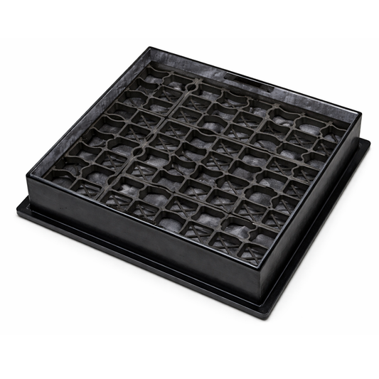 450mm Diameter Square to Round Grass & Gravel Recessed Manhole Cover 3.5 Tonne