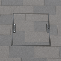 450mm Square to Round Sealed & Locking Recessed Manhole Cover