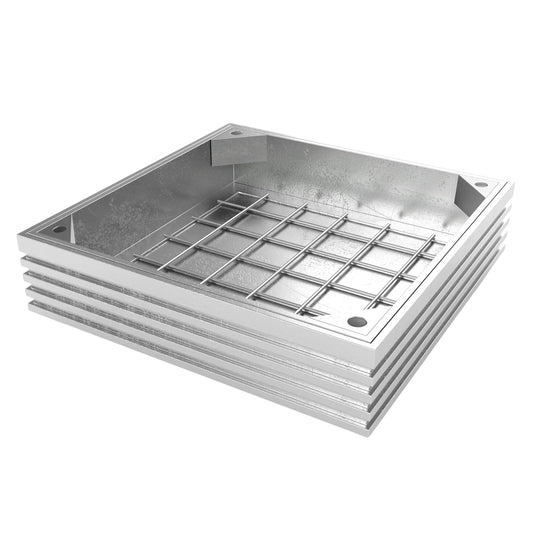 Double Sealed Aluminium Recessed Manhole Cover 80mm Multiple Sizes