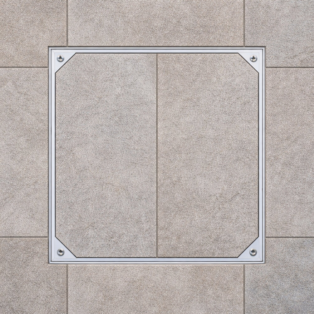 Double Sealed Aluminium Recessed Manhole Cover 60mm Multiple Sizes