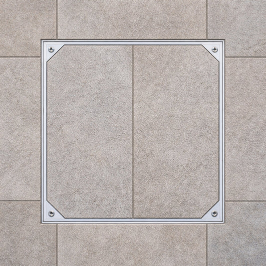 Double Sealed Aluminium Recessed Manhole Cover 60mm Multiple Sizes