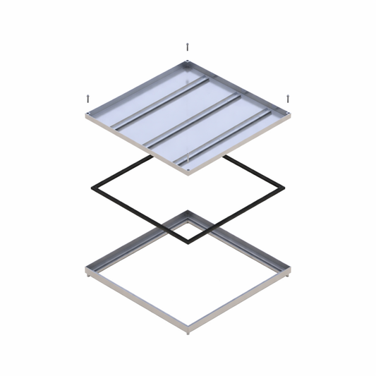 600 x 450mm Stainless Steel 316 Recessed Manhole Cover