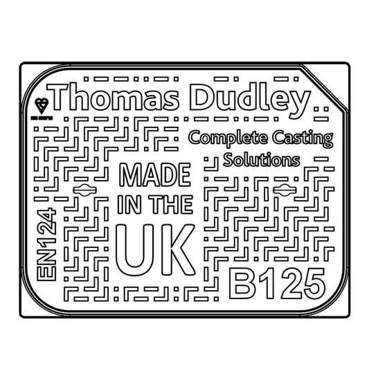 600 x 450mm Ductile Iron Manhole Cover and Frame B125