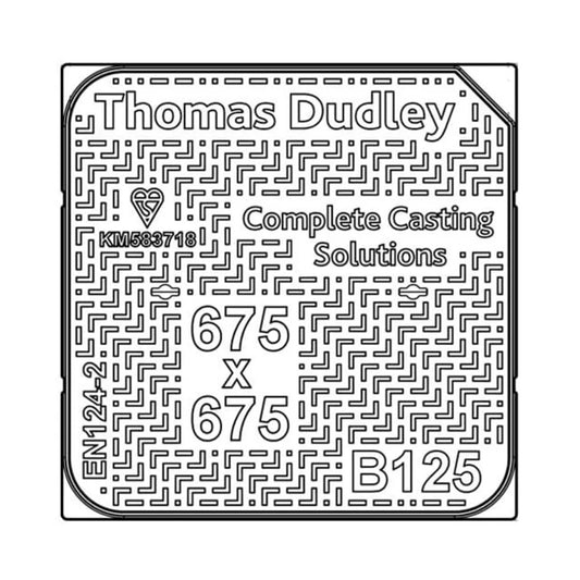 675 x 675mm Ductile Iron Manhole Cover and Frame B125