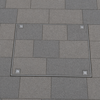 600 x 450mm Sealed & Locking Recessed Manhole Cover Galvanised Steel