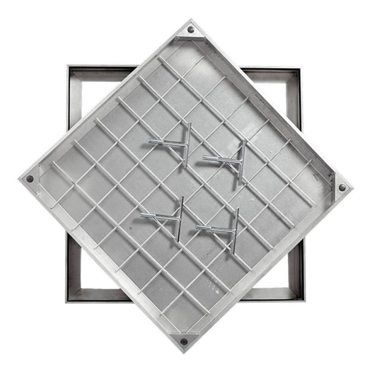 Triple Sealed Aluminium Recessed Manhole Cover 40mm Multiple Sizes
