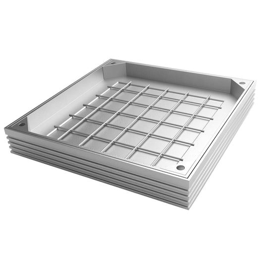 Triple Sealed Aluminium Recessed Manhole Cover 60mm Multiple Sizes