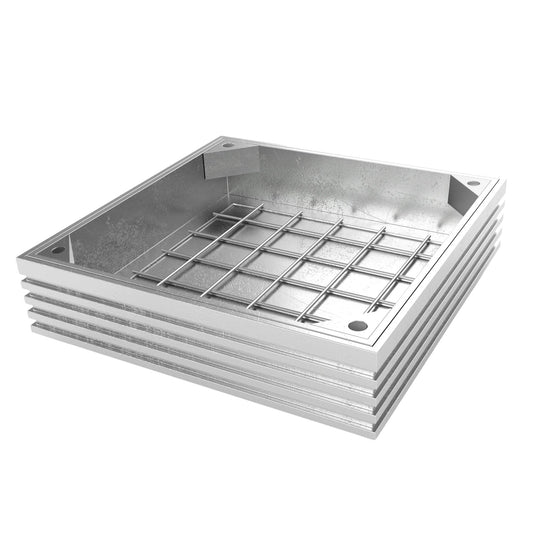 Triple Sealed Aluminium Recessed Manhole Cover 80mm Multiple Sizes