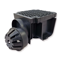 Threshold Channel Drain Accessories with Black Mesh Grating A15