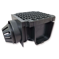 Threshold Channel Drain Accessories with Black Mesh Grating A15