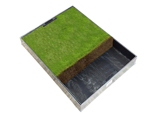 600 x 450mm Grass & Gravel Recessed Manhole Cover 10 Tonne Fully Galvanised